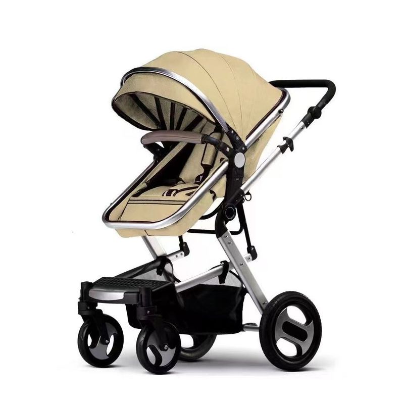 KIDSHOP - Coche Tipo Moises Fino Paseador De Lujo Toldillo 739 Beige