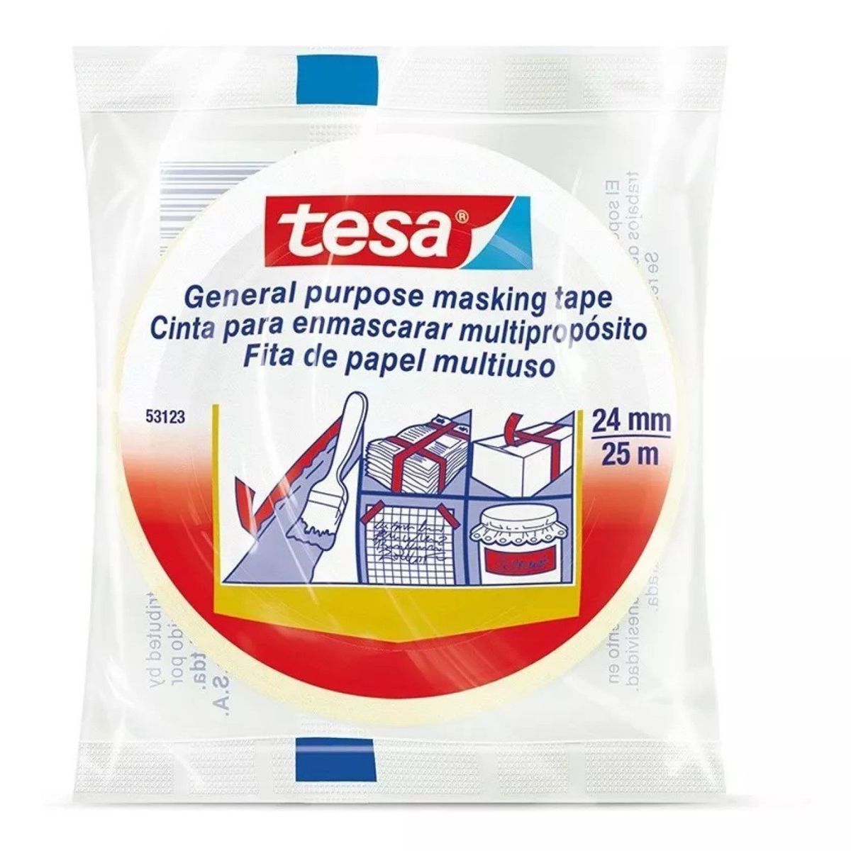 TESA - Cinta De Enmascarar Tesa 24 Mm X 25 Mt