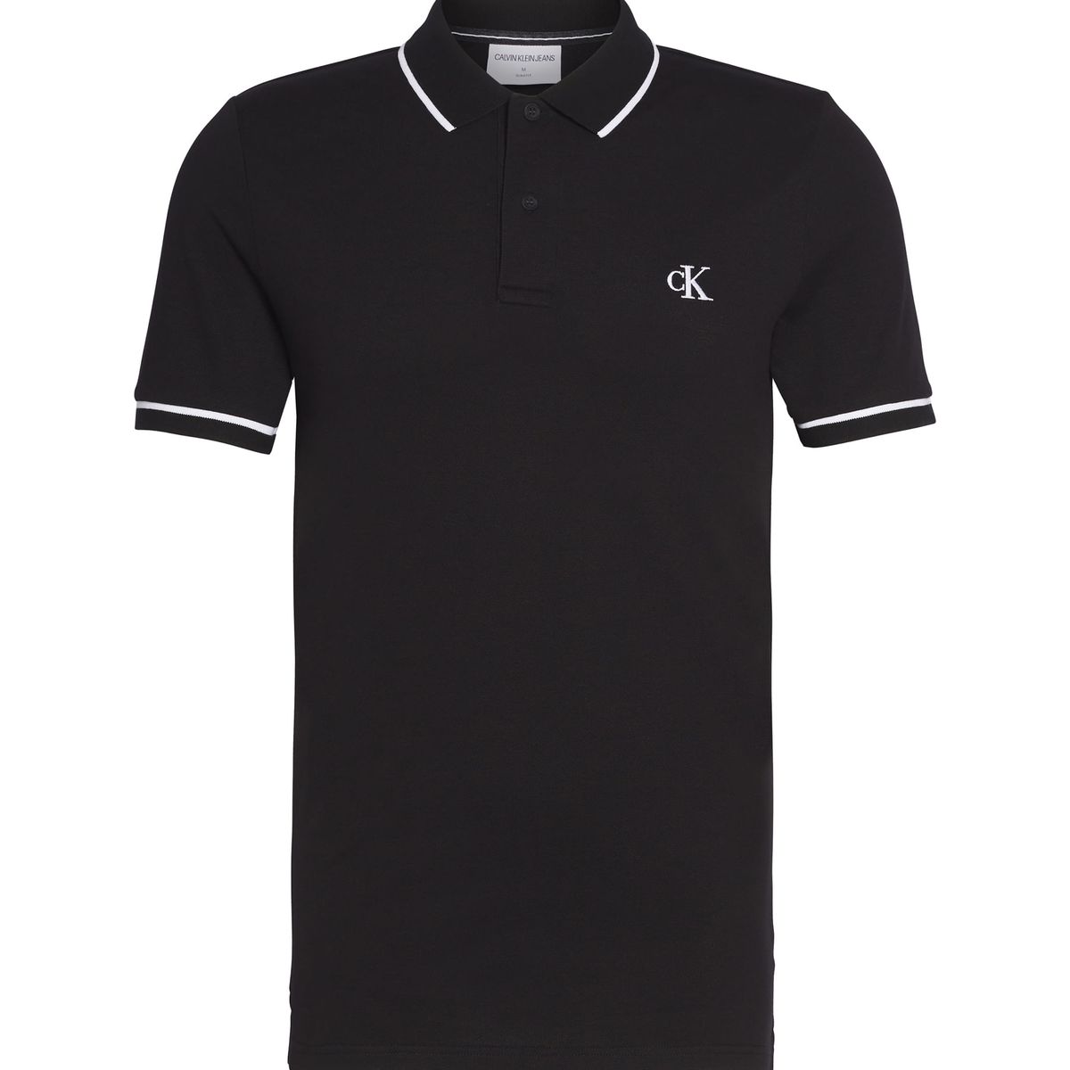 CALVIN KLEIN - Polos Slim De Piqué Elástico Negro Calvin Klein