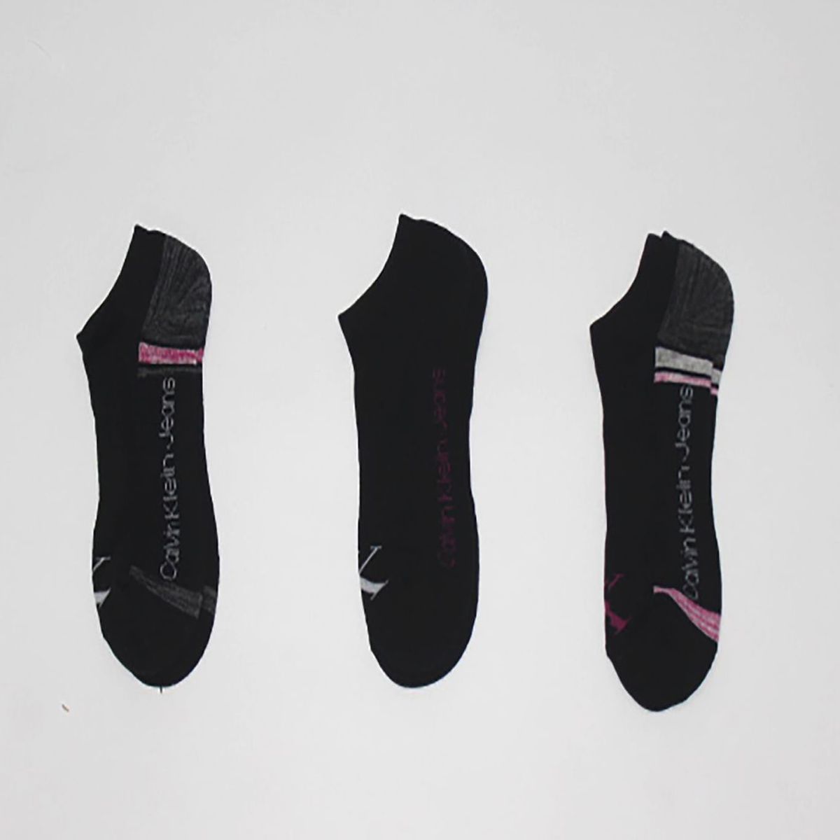 CALVIN KLEIN - Paquete De 3 Pares De Medias Con Logo Y Diseño Mujer Negro