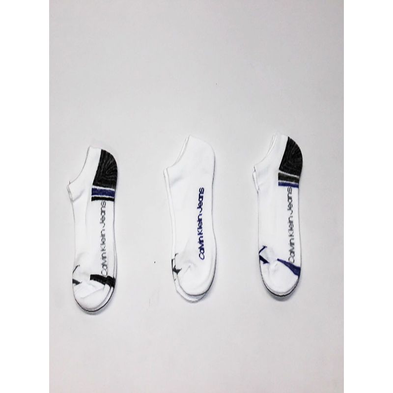 CALVIN KLEIN - Paquete De 3 Pares De Medias Con Logo Y Diseño Mujer Blanco