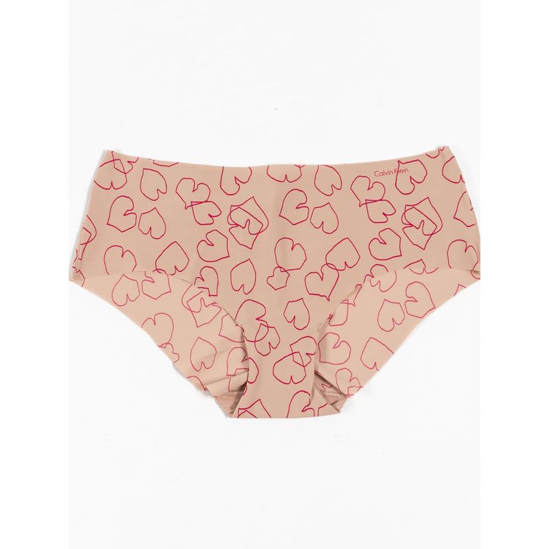 CALVIN KLEIN - Pantie Beige Estampada Tipo Hipster Invisible Calvin Klein