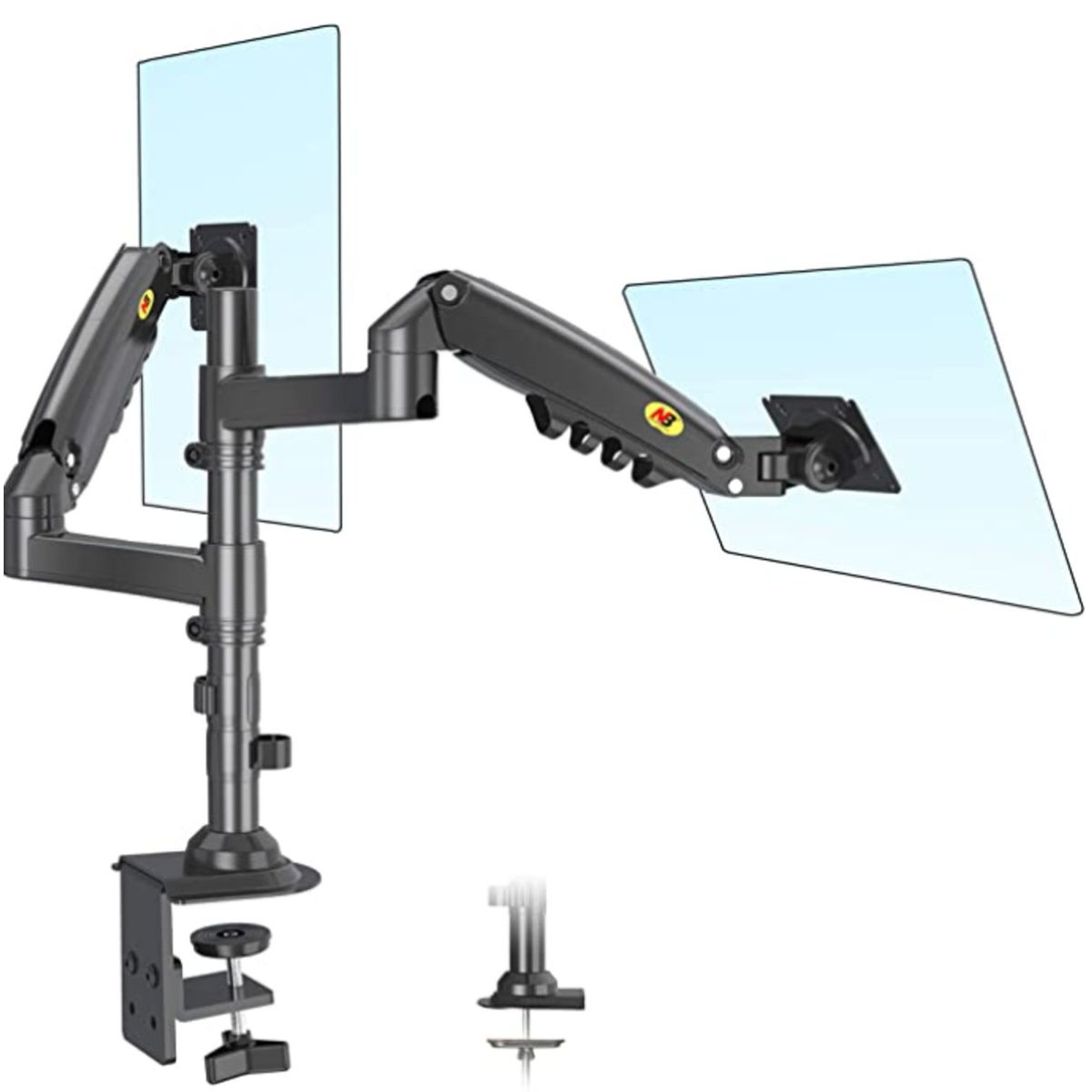 NB NORTH BAYOU - Soporte Brazo Monitor Escritorio Para 2 Pantallas North Bayou NB H180