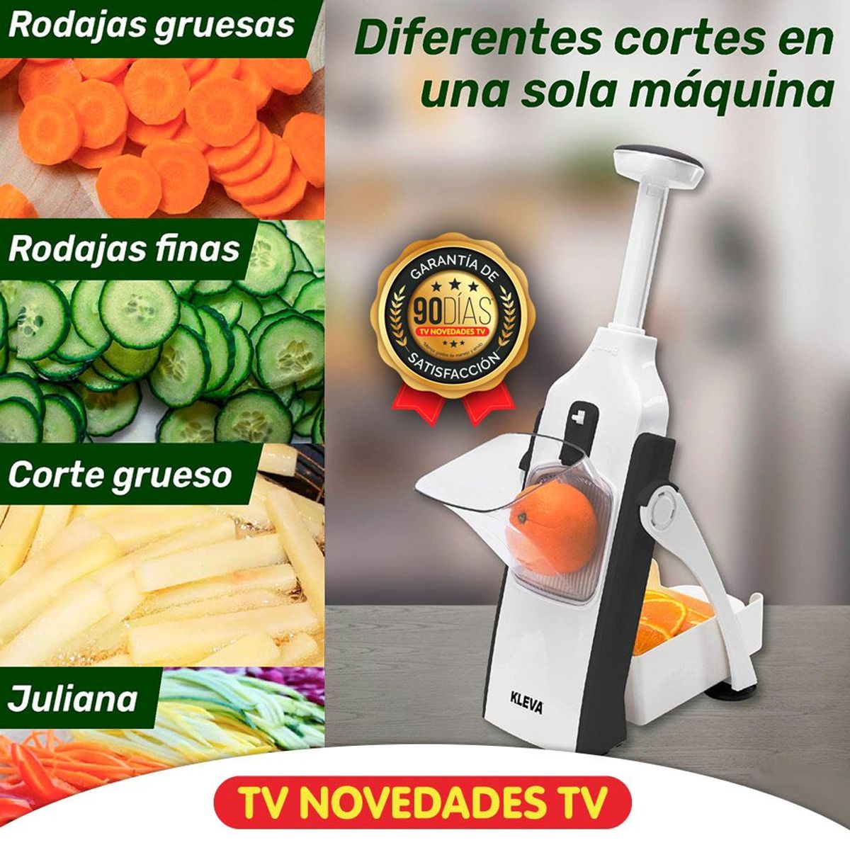 TV NOVEDADES - Rallador Y Rebanador Manual Safety Slicer Xl