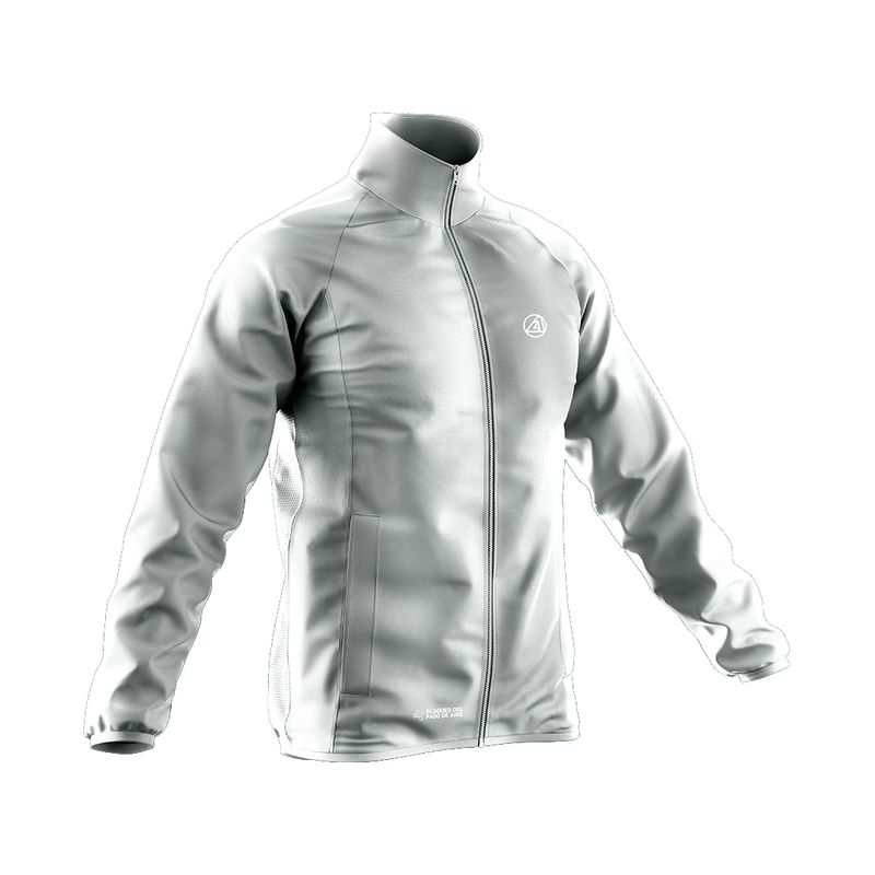 ARMAZI SPORT - CHAQUETA ROMPEVIENTOS CICLISMO RUTA MTB BIKE CYCLING GRIS REFLECTIVA.