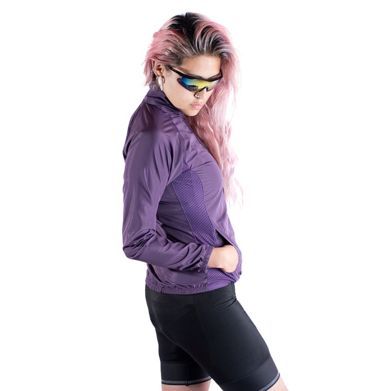ARMAZI SPORT - CHAQUETA ROMPEVIENTOS  RUTA MTB BIKE CYCLING MORADO.