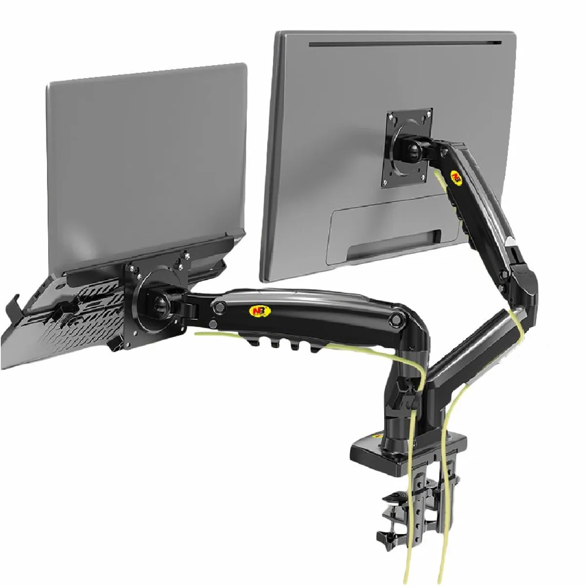 NORTH BAYOU - Soporte Ergonómico Para Monitores Y Portátil A Escritorio NORTH BAYOU