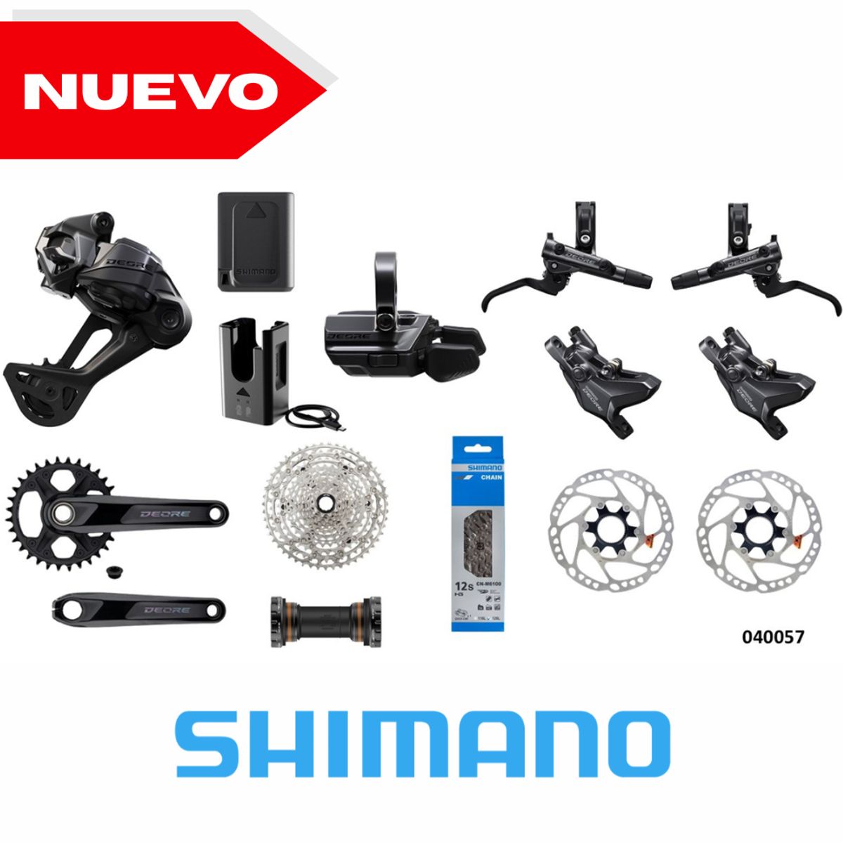 SHIMANO - GRUPO MTB SHIMANO DEORE M6250 12V DI2