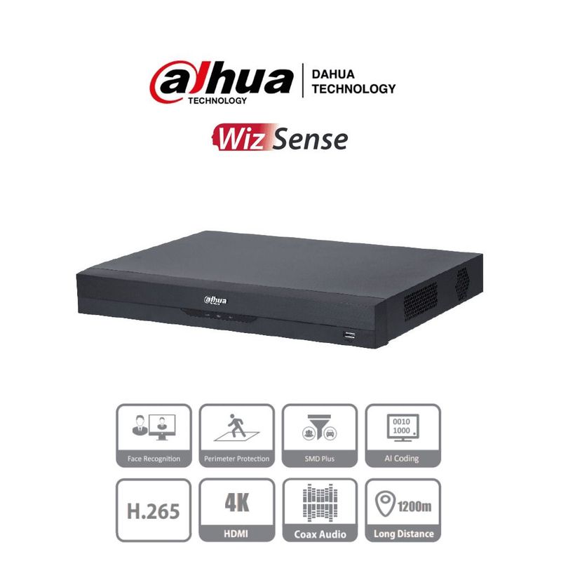 DAHUA - XVR 4 EN 1 AI 32CH GRABACIÓN HASTA 5M-N@10FPS CANALES IP