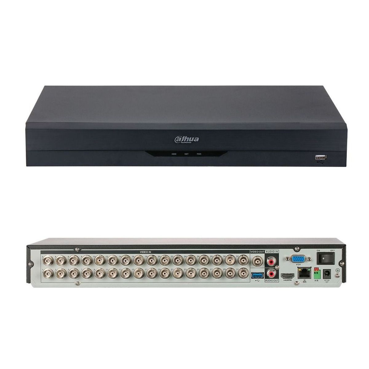 DAHUA - XVR 4 EN 1 AI 32CH GRABACIÓN HASTA 5M-N@10FPS CANALES IP