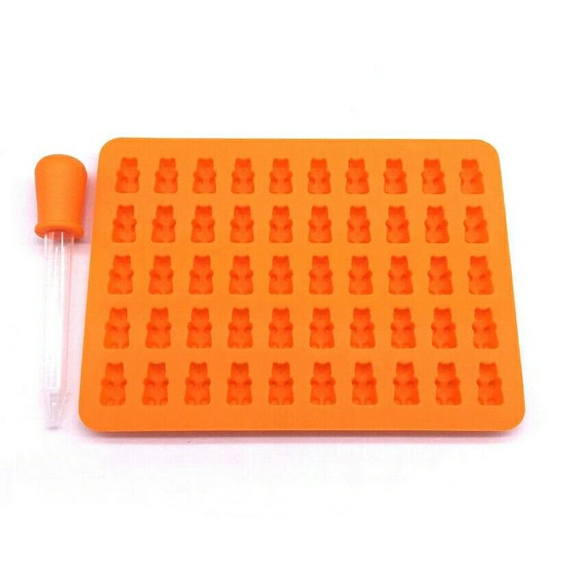 GENERICO - Moldes En Silicona De Ositos Para Gomitas O Chocolates - Naranja