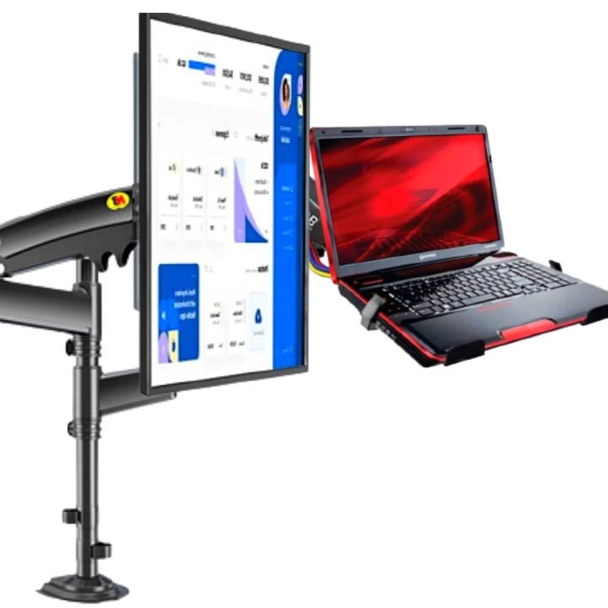 NB NORTH BAYOU - Soporte Para Escritorio Doble Portatil Y Monitor Northbayou