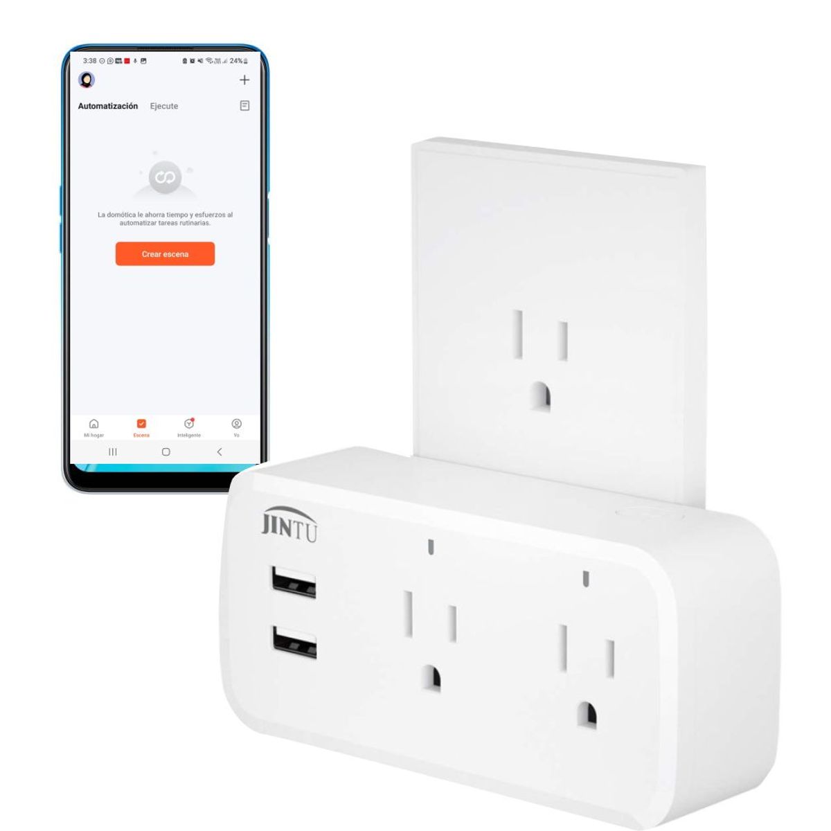 GENERICO - enchufe inteligente Jintu compatible con Alexa y Google Home