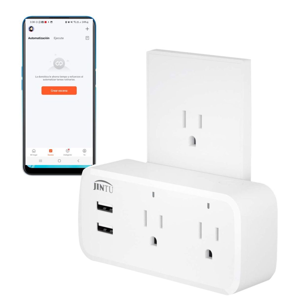 GENERICO - enchufe inteligente Jintu compatible con Alexa y Google Home
