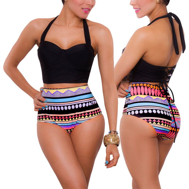 PRAIE - Vestidos de baño bikinis panty altos copas trajes praie 1642