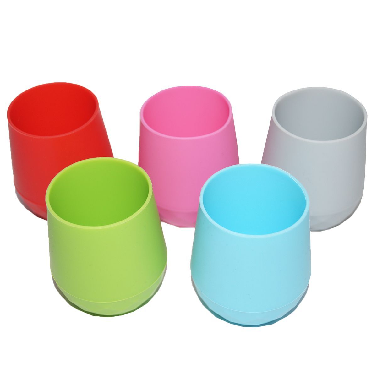ENFANT'ASY - Mini Cup Vaso De Silicona Vaso Entrenador Bebé AZUL
