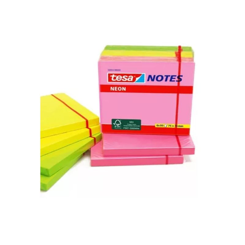 TESA - Notas Adhesivas Tesa 75 X 75 Mm X 80 Hojas x3 unidades