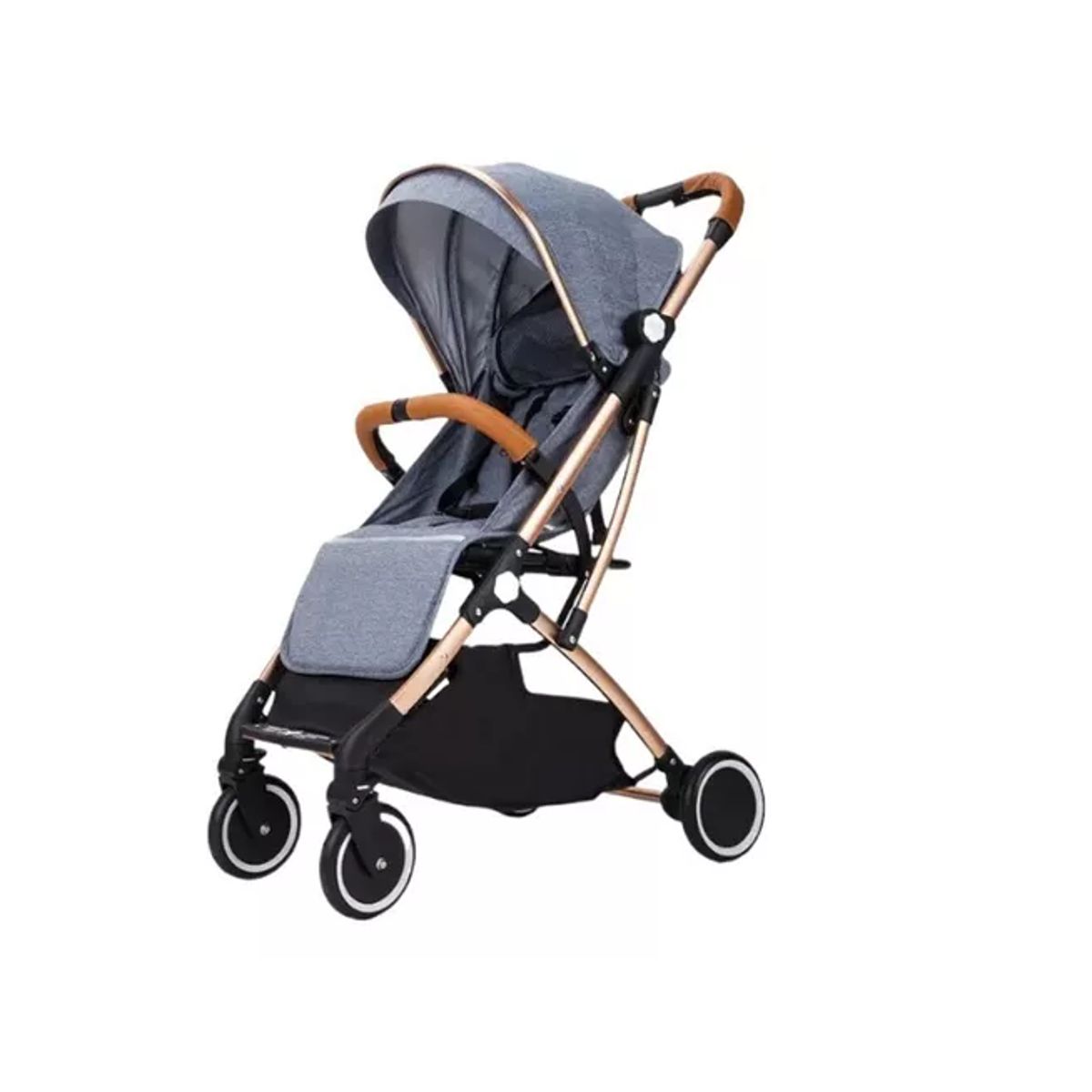 KIDSHOP - Coche Tipo Maleta Facil Plegable Toldillo CS-8005D Gris