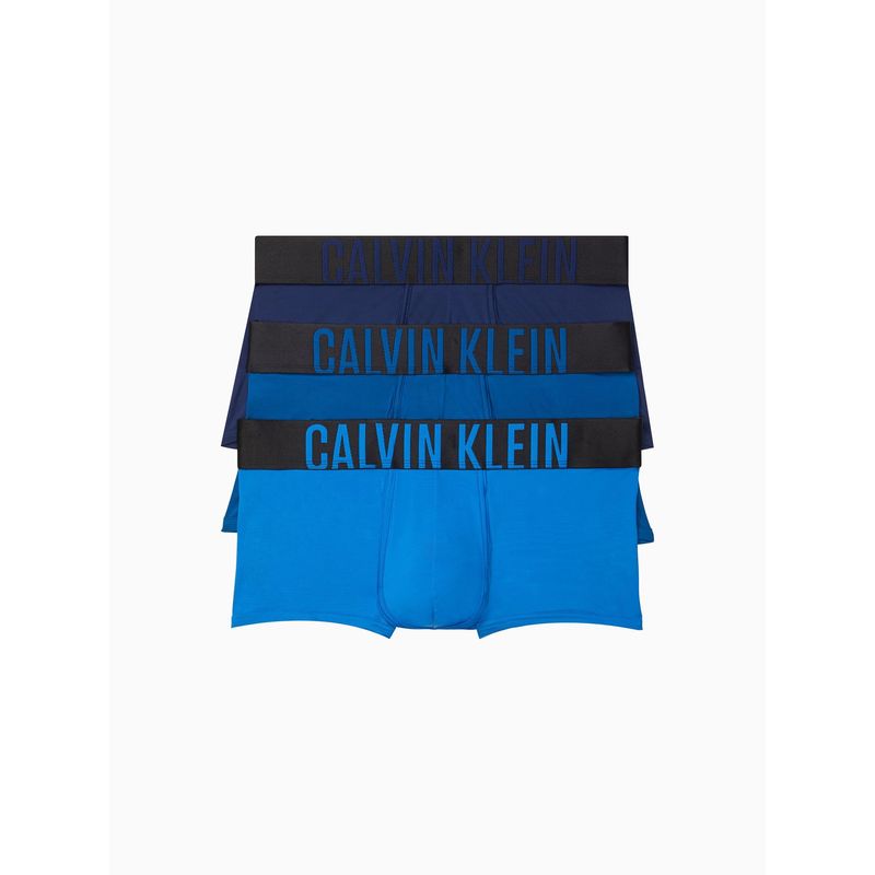 CALVIN KLEIN - Paquete De 3 Bóxer Tiro Bajo Azul Calvin Klein