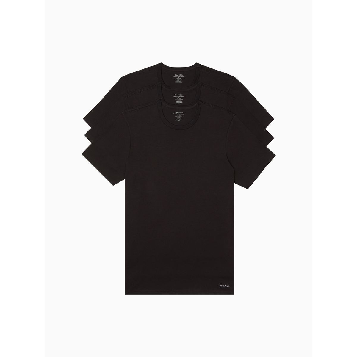 CALVIN KLEIN - Paquete De 3 Camisetas Negras Slim Para Hombre Calvin Klein