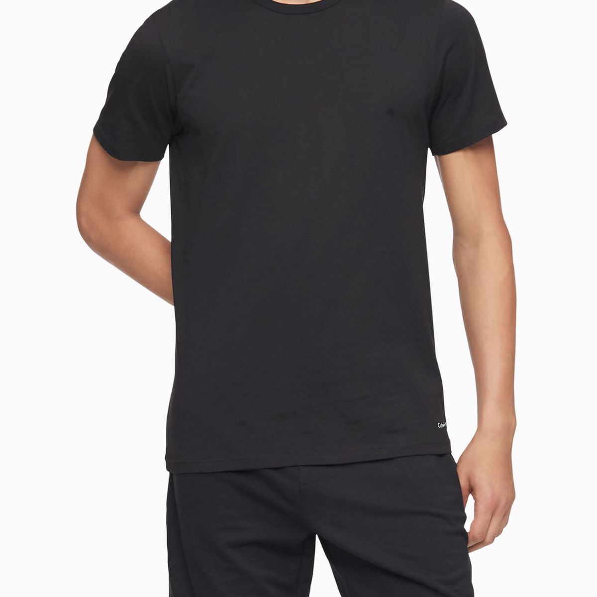 CALVIN KLEIN - Paquete De 3 Camisetas Negras Slim Para Hombre Calvin Klein