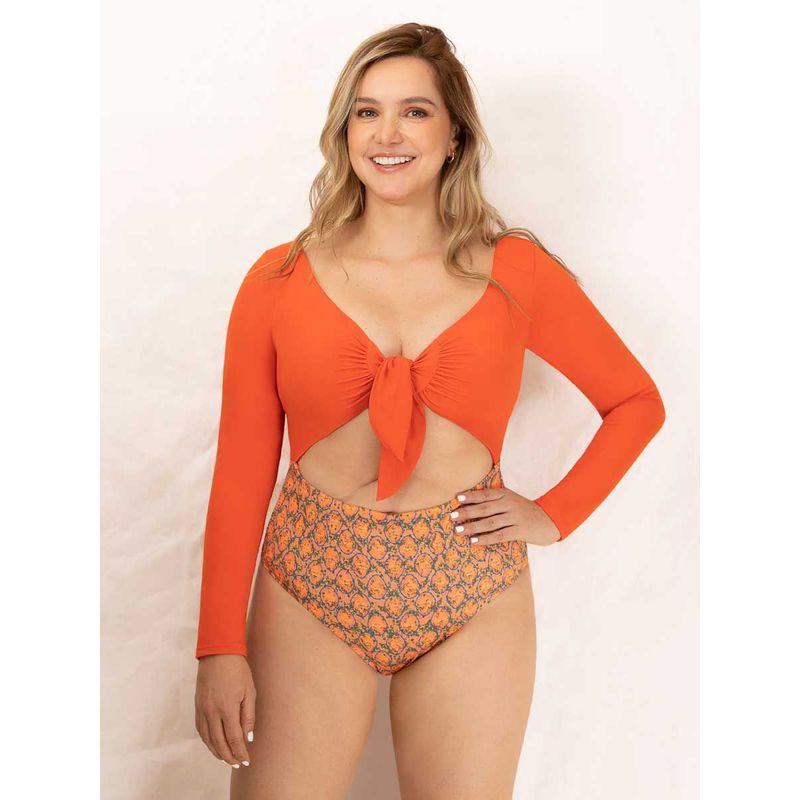 HABY - Vestido de Baño Entero Manga Larga Haby
