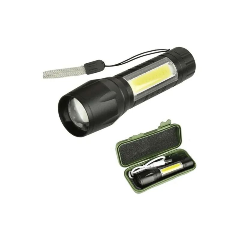 GENERICO - Linterna Tactica Mini Luz Led Recargable Usb Con Zoom