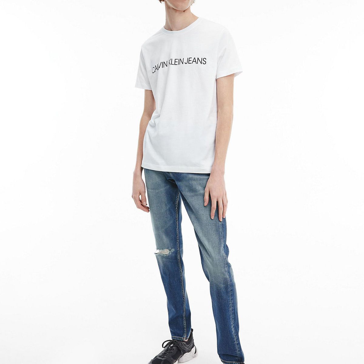 CALVIN KLEIN - Pack De 2 Camisetas Slim De Algodón Orgánico Blanco Calvin Klein