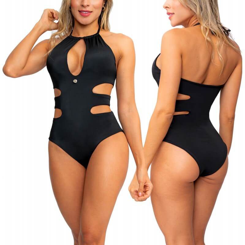 PRAIE - Vestido de Baño Trikini PRAIE 1644 Negro Pasarela