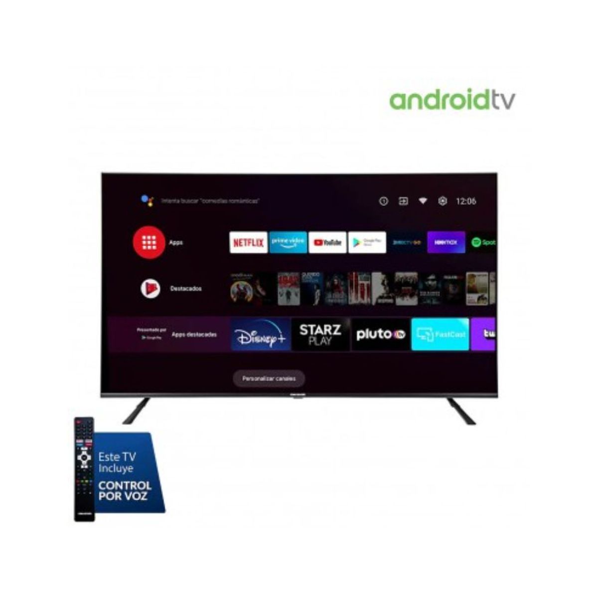 CHALLENGER - Televisor Challenger 50 4k Led Plano Smart Tv Android  UHD 50LO70 BT T2