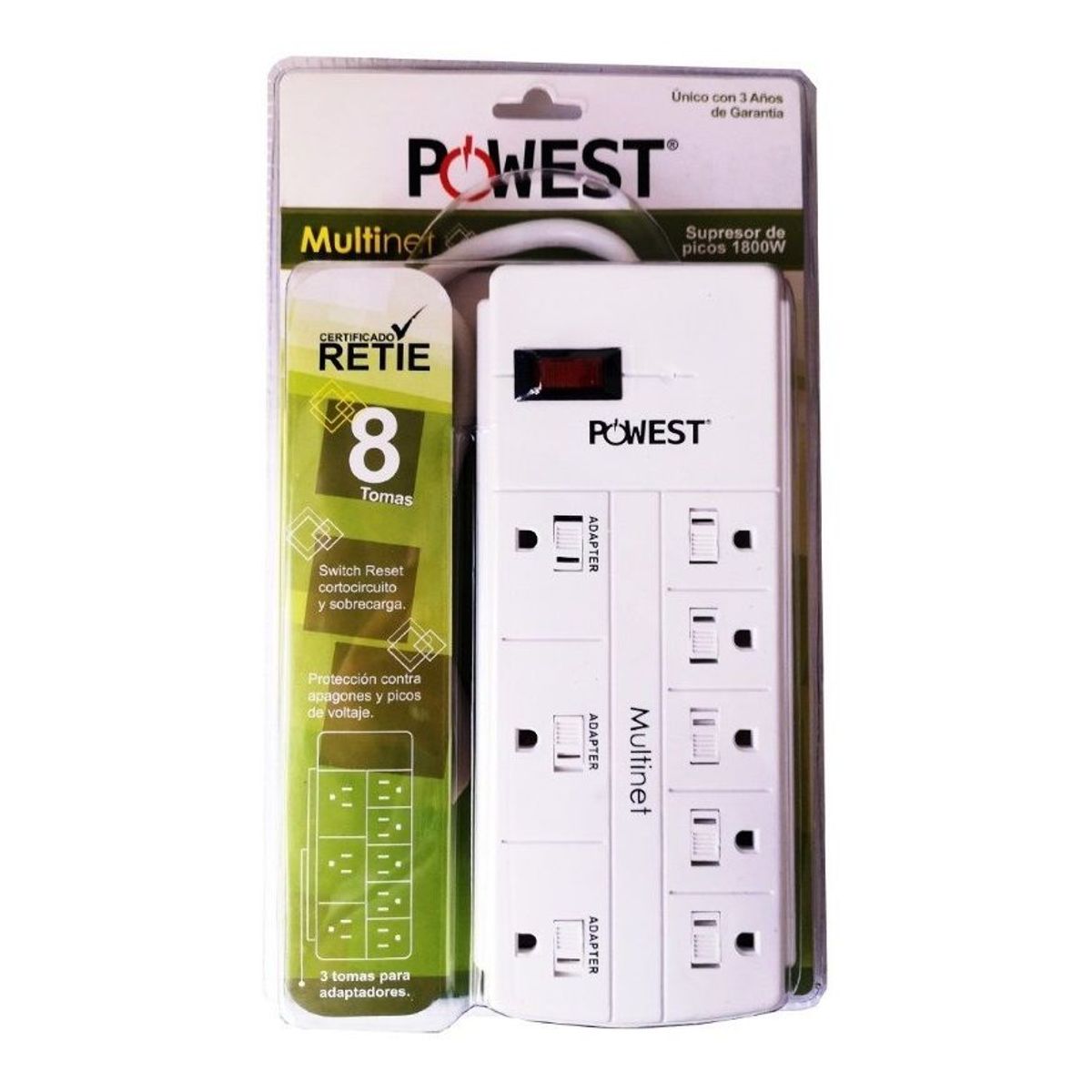NICOMAR - Multitoma Supresor De Picos 8 Tomas Nicomar Multinet