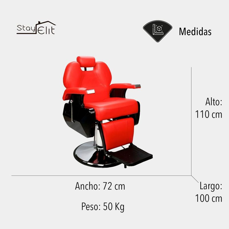 STAY ELIT - Sillon Barbero Peluqueria Silla Barberia Estetica-