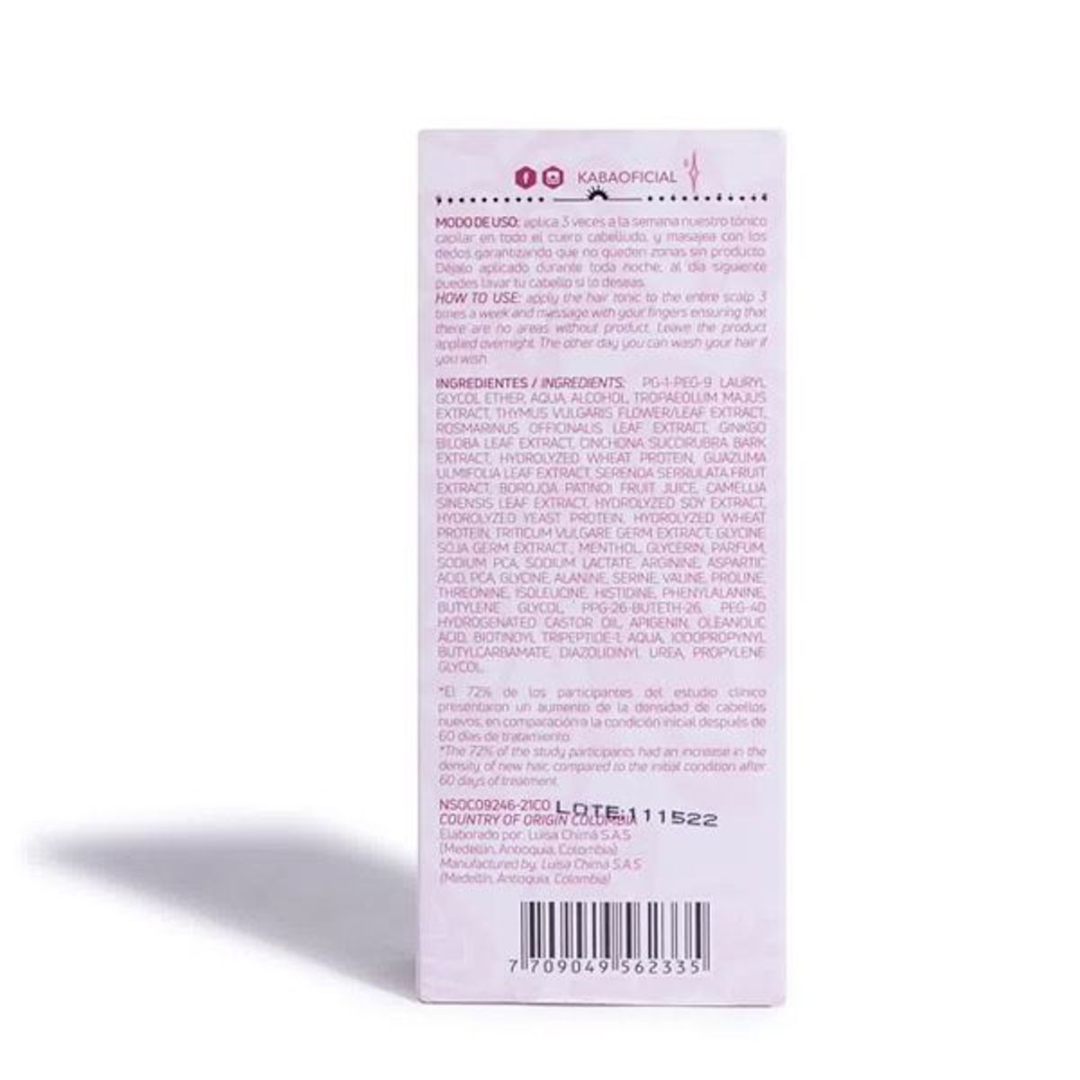KABA - Tónico capilar crecimiento intensivo kaba 30 ml.---