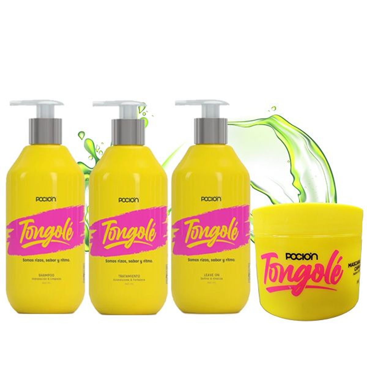 GENERICO - Kit tongolé rizos poción shampoo  tratamiento  leave on  mascarilla