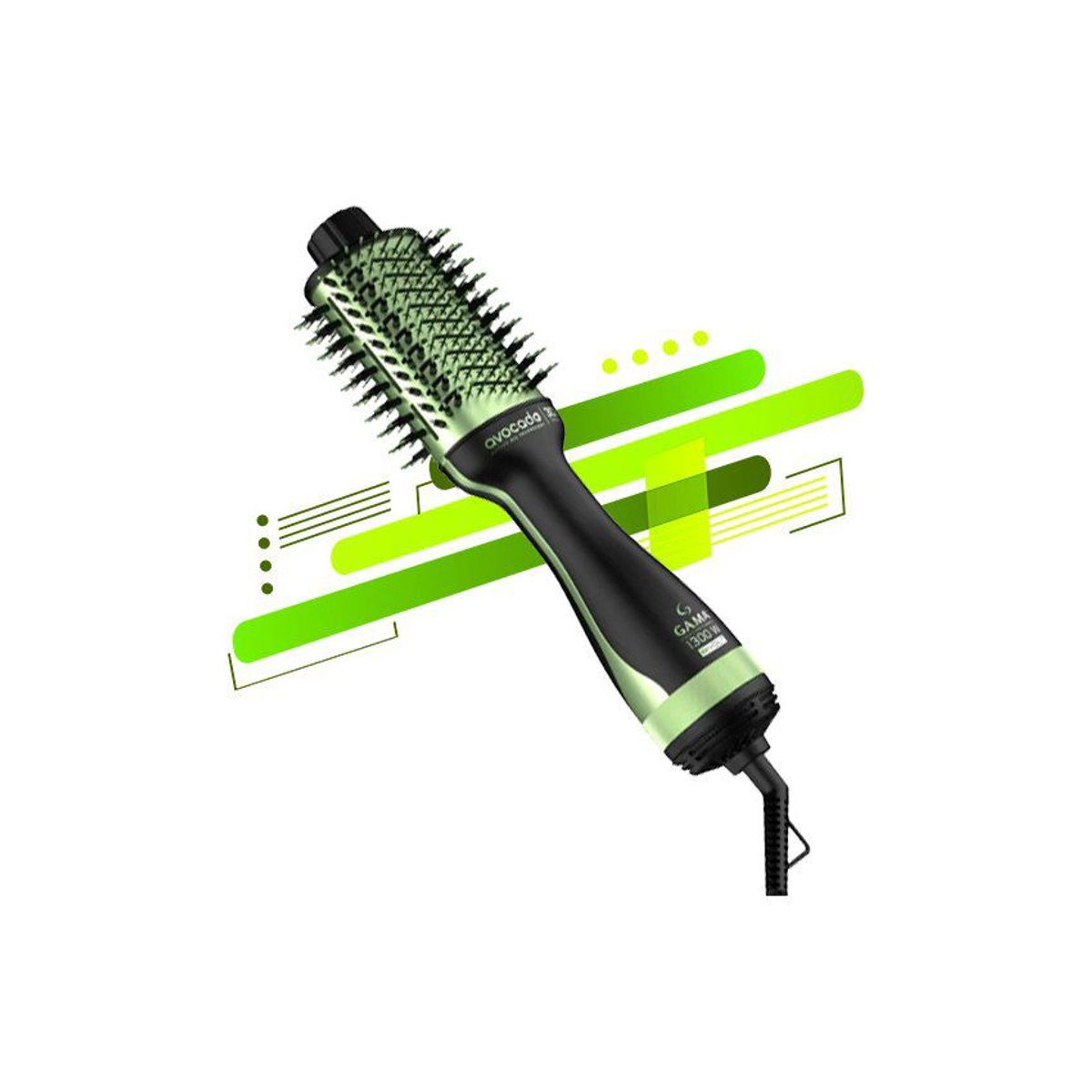 GAMA - Cepillo secador de cabello gama italy avocado negro