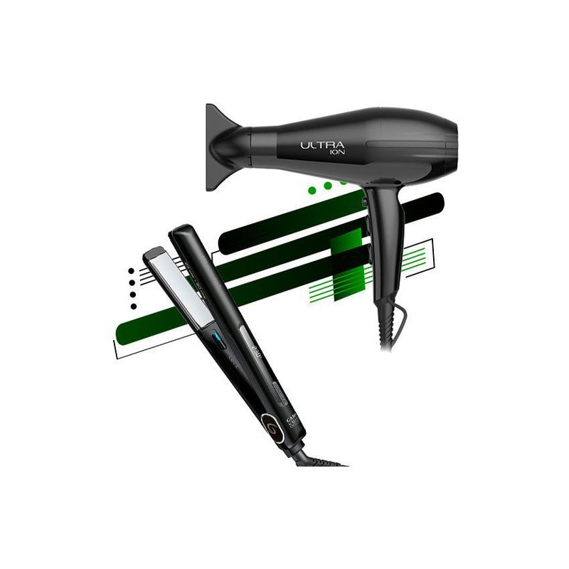 GAMA - Kit ultra ion titanium oxy active gama italy secador  plancha cabello