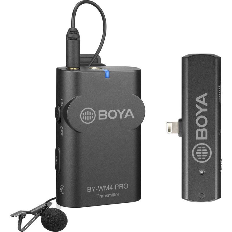 BOYA - Boya By-wm4 Pro-k3 Microfono de Solapa Inalámbrico para Iphone
