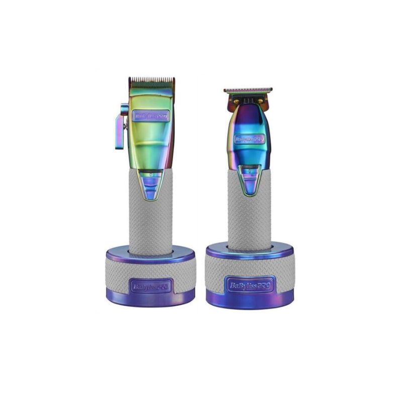 BABYLISS - Combo Barbero Boost Chameleon Cortadora Y Patillera Profesional Con Bases De Carga Babylisspro