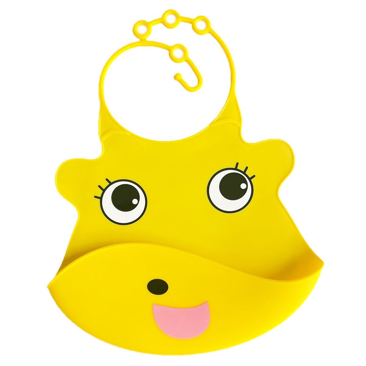 ENFANT'ASY - Baberos en Silicona con bolsillo para Bebe Amarillo