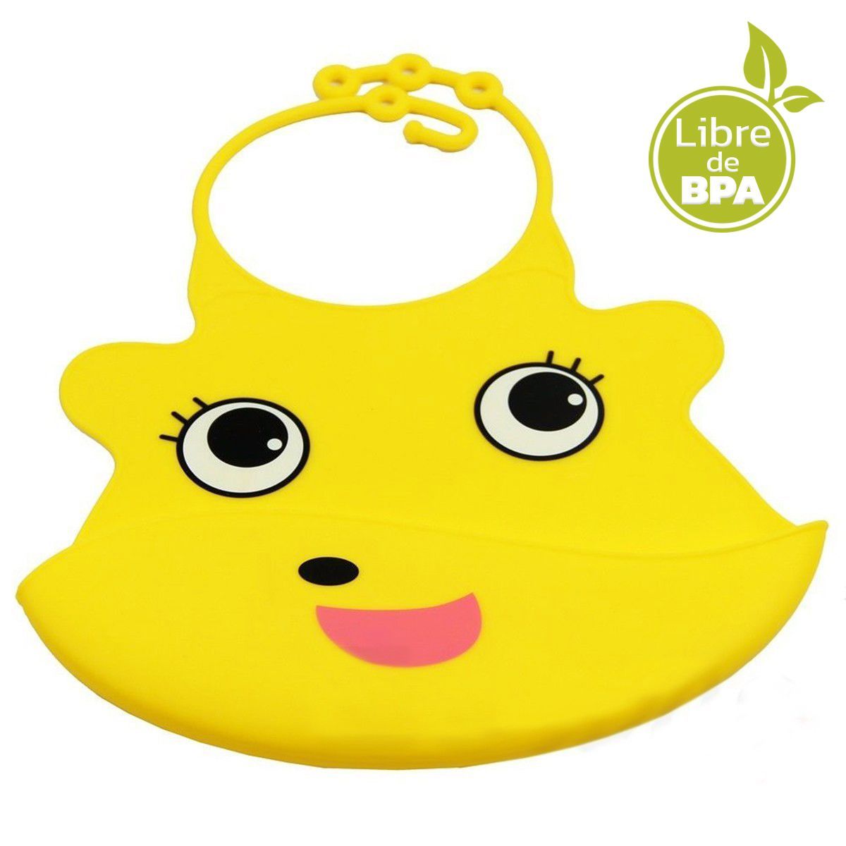 ENFANT'ASY - Baberos en Silicona con bolsillo para Bebe Amarillo