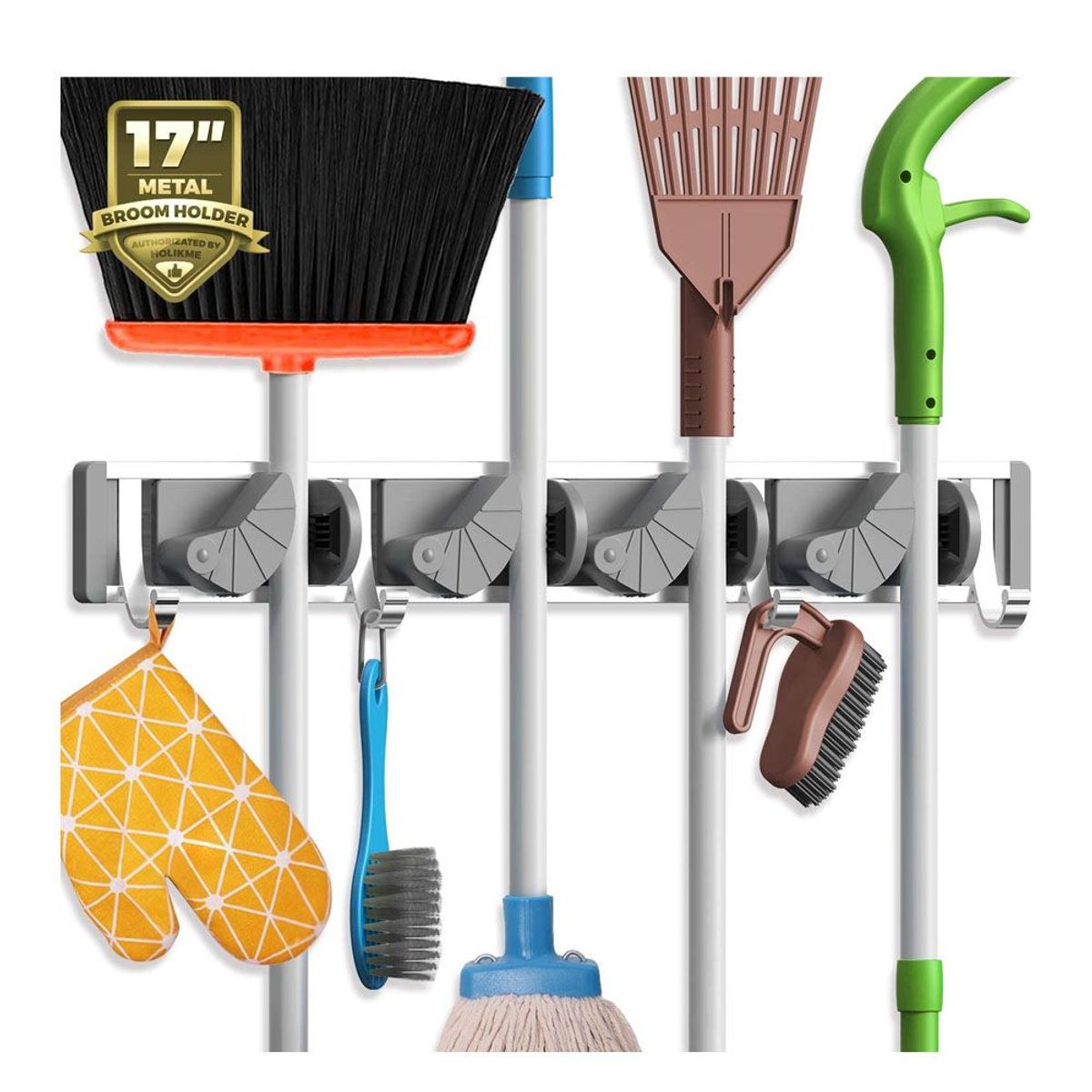 ONE PIXEL - Soporte Para Escobas Multifuncional Organizador Aseo ONE PIXEL