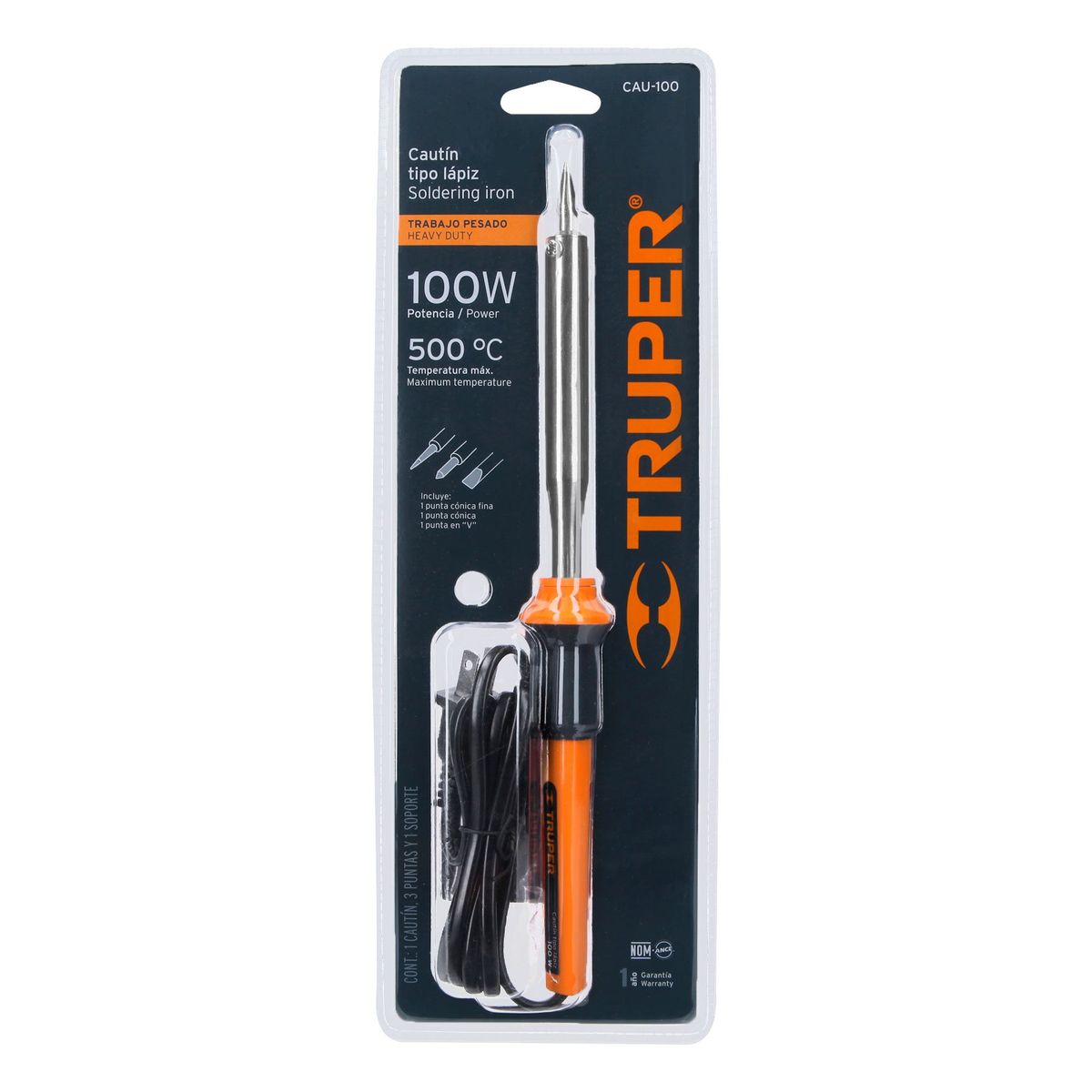 TRUPER - Cautín Tipo Lápiz De 60 W Profesional, Incluye Accesorios Truper