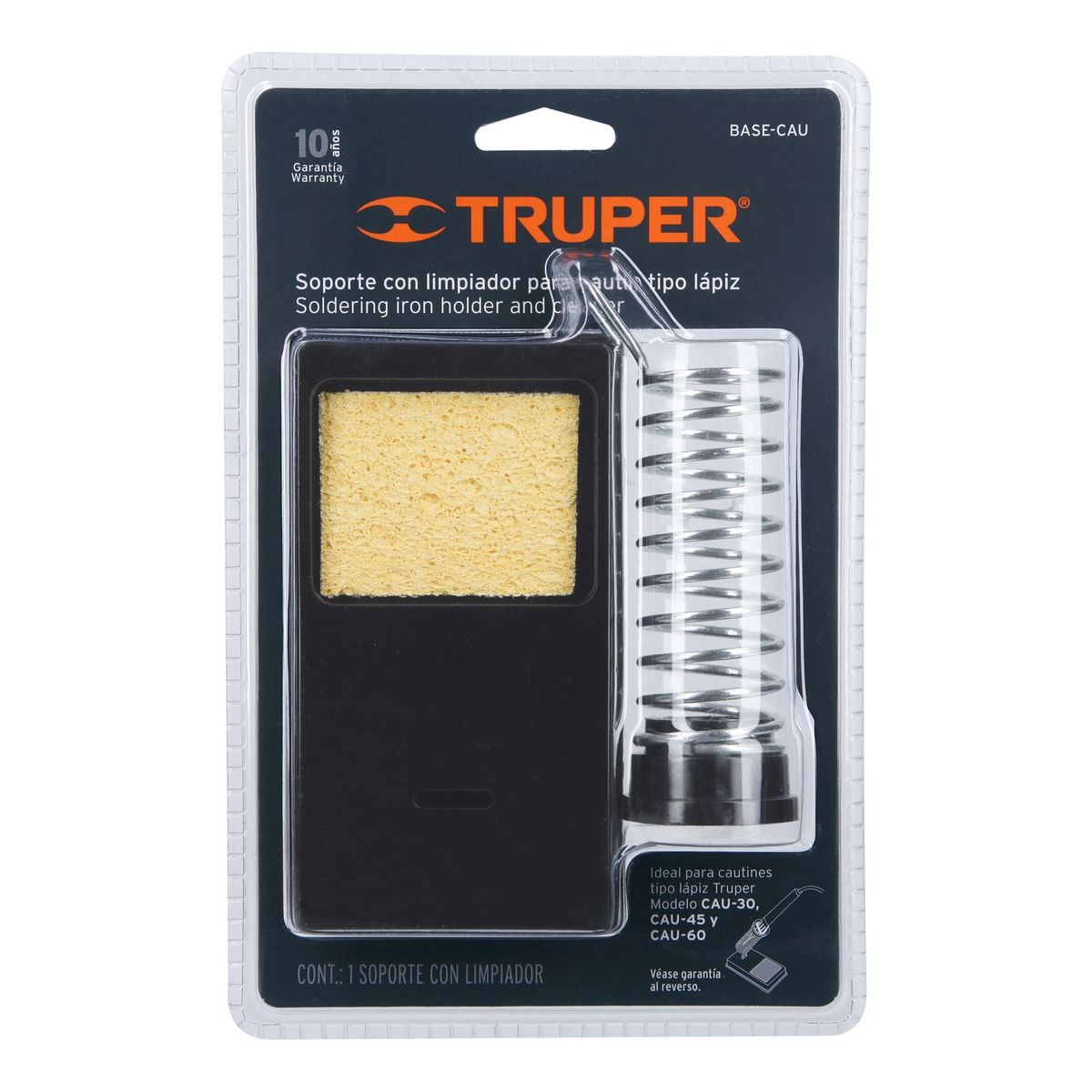 TRUPER - Soporte Para Cautín Tipo Lápiz Con Limpiador De Esponja Truper