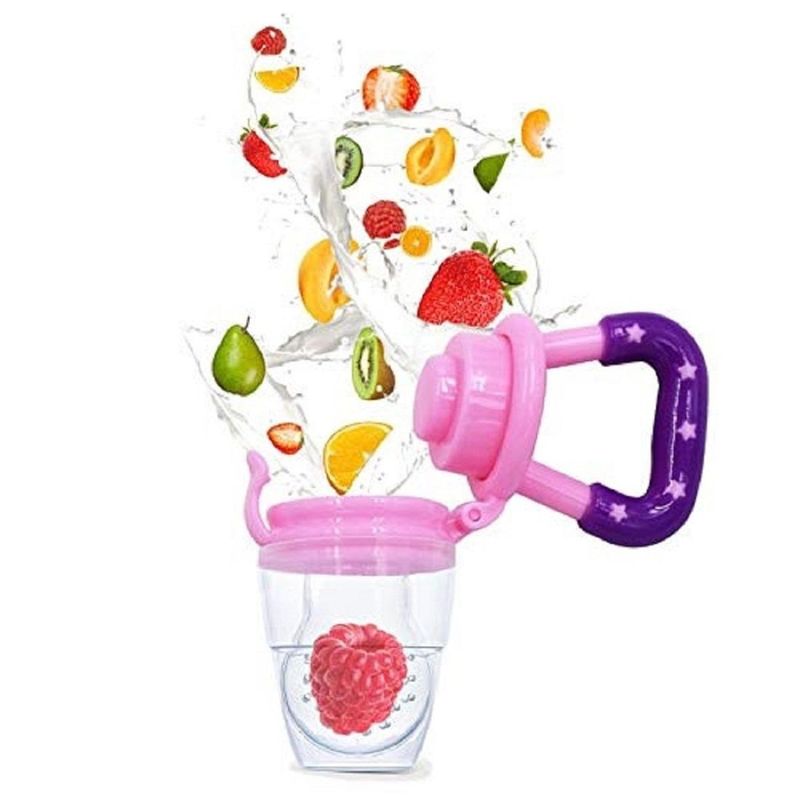 ENFANT'ASY - Chupo de fruta o verdura para bebe Rosa con Morado