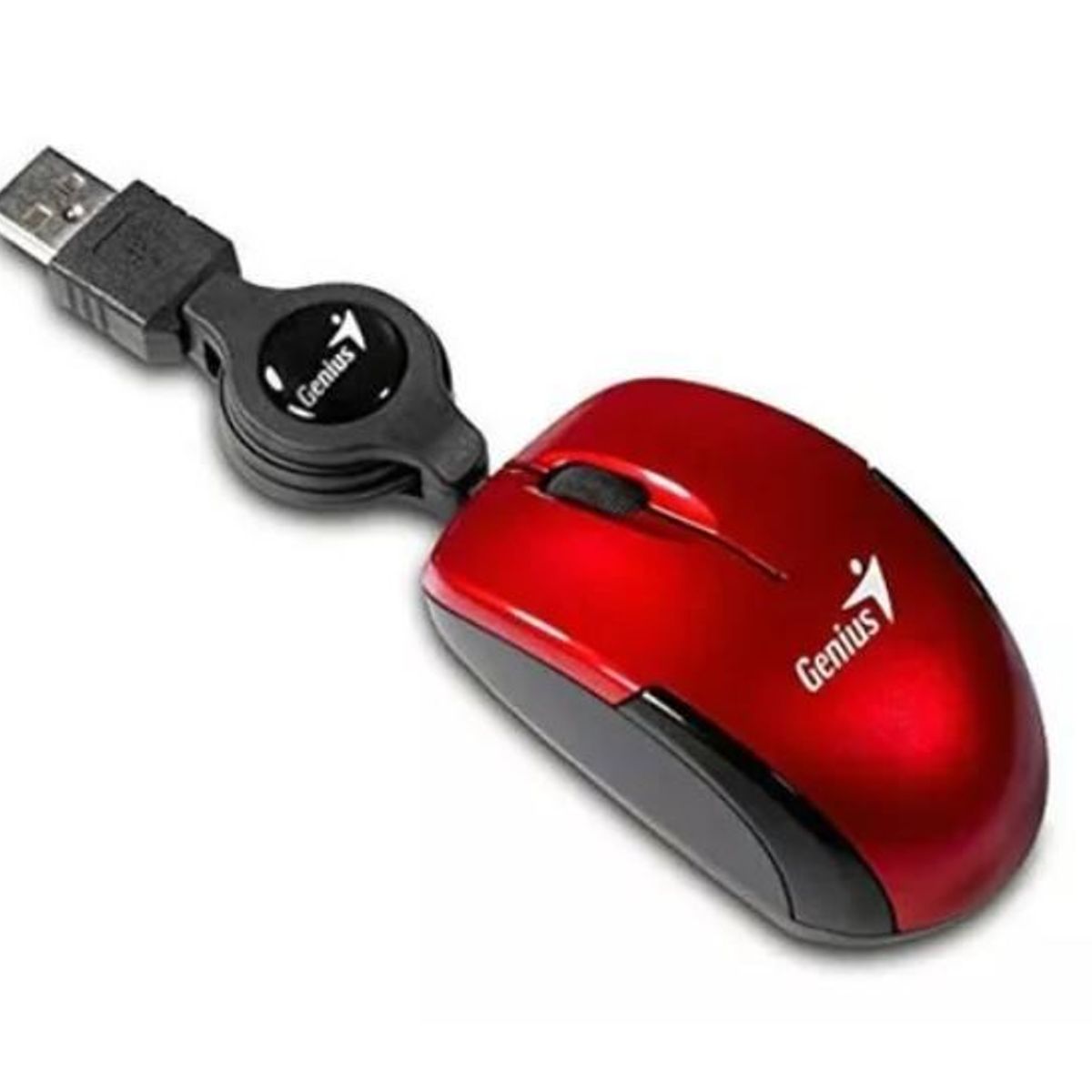 GENIUS - Mini mouse genius micro traveler óptico retráctil usb Rojo
