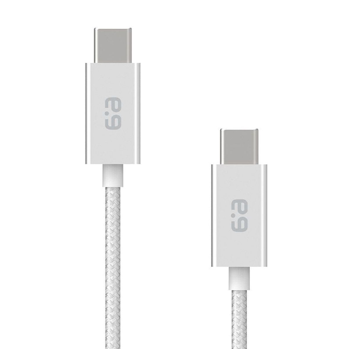 PURE GEAR - Cable Iphone y Android USB C a USB C 180 cm  Trenzado Aluminio