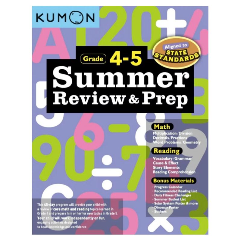 JUGANDO Y EDUCANDO - Libro Kumon Preparación Matemáticas Y Lectura Grado 4-5
