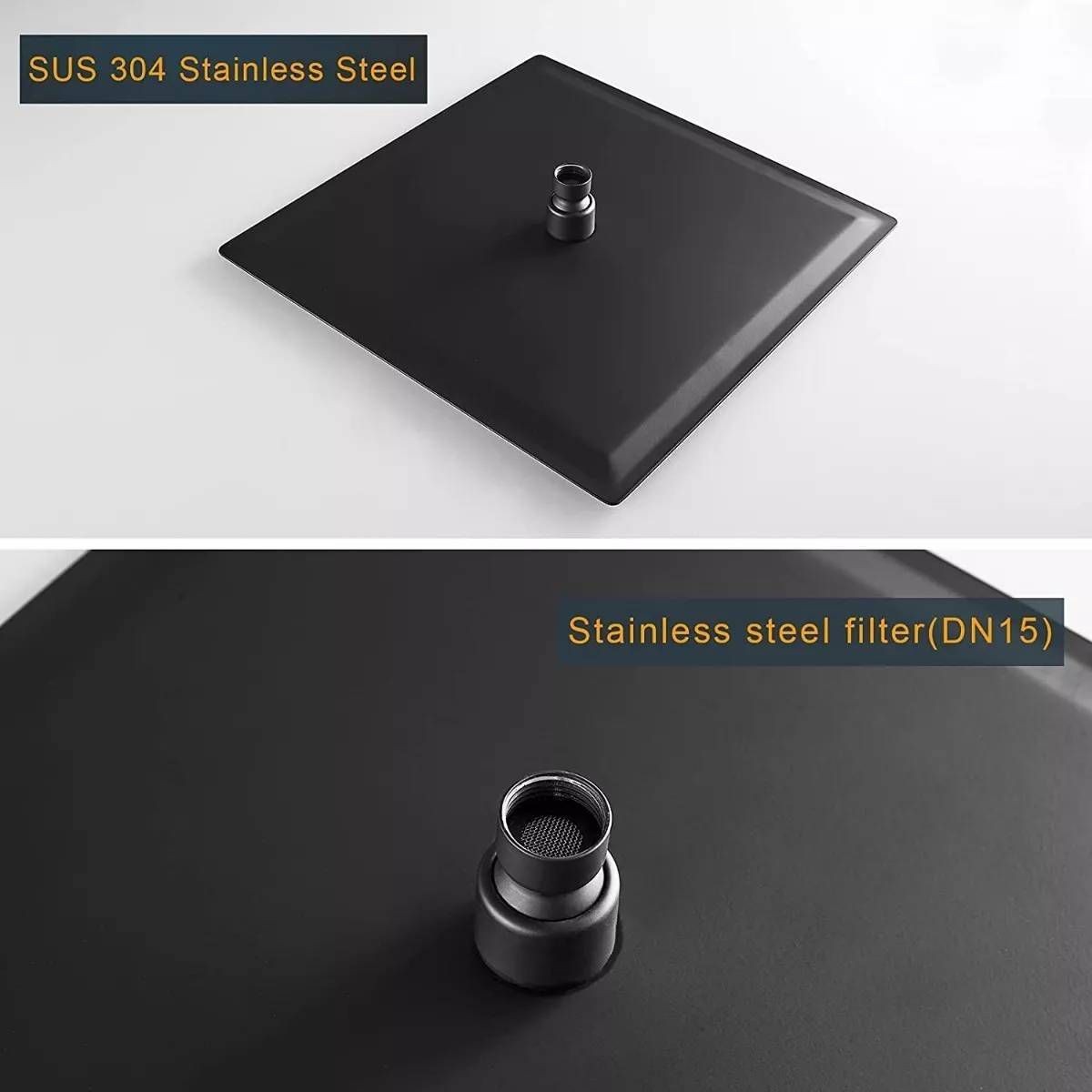 GENERICO - Ducha, Regadera Panel Antihongos Abs 20 Cm Tubo De Techo