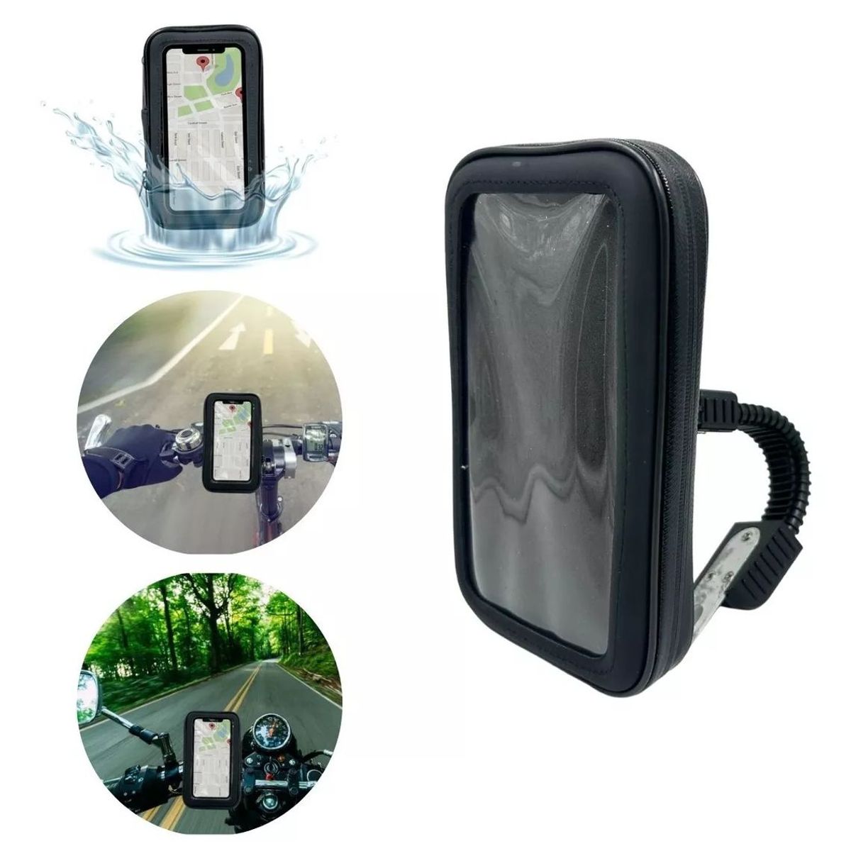 GENERICO - Soporte Estuche De Celular Para Moto Impermeable 360°