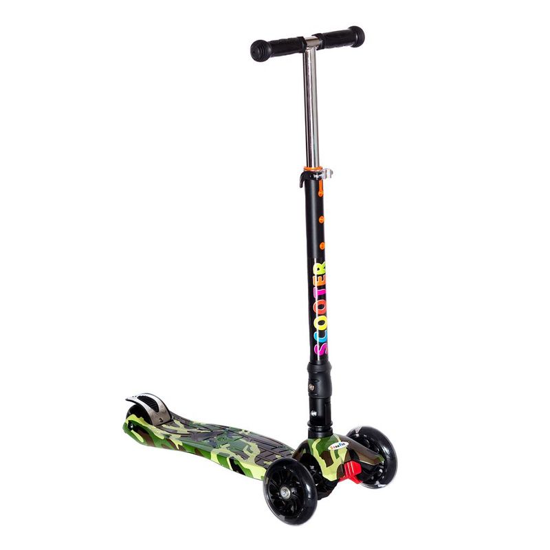 GENERICO - Monopatin scooter para niños plegable verde militar